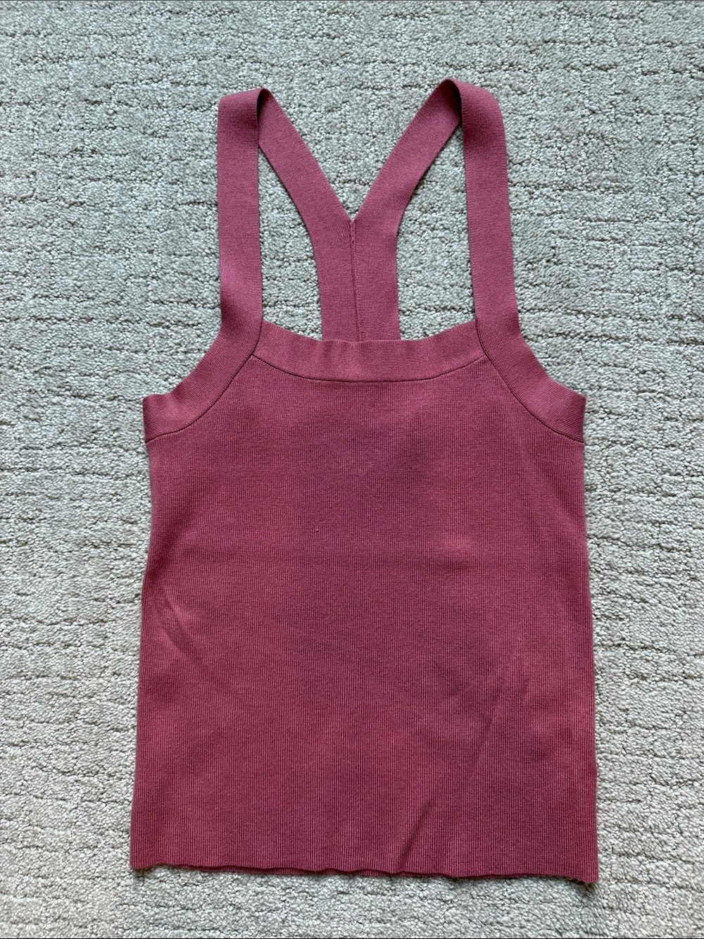 Anthropologie Stretch Ribbed Tank in Dusty Rose